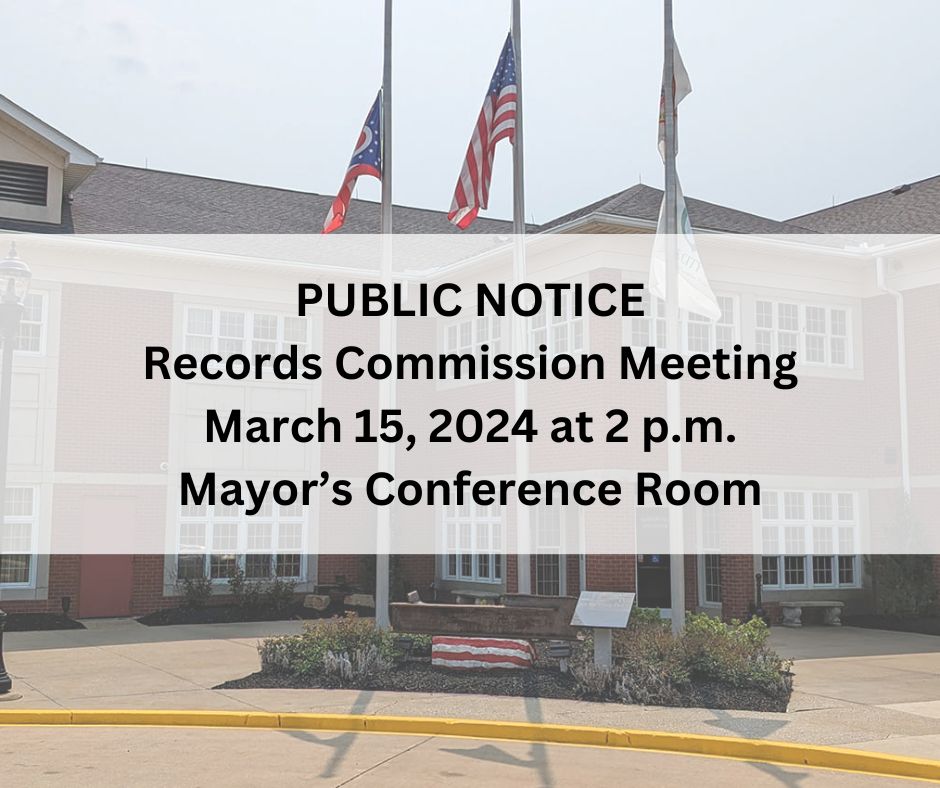 REVISED PUBLIC NOTICE Records Commission Meeting 